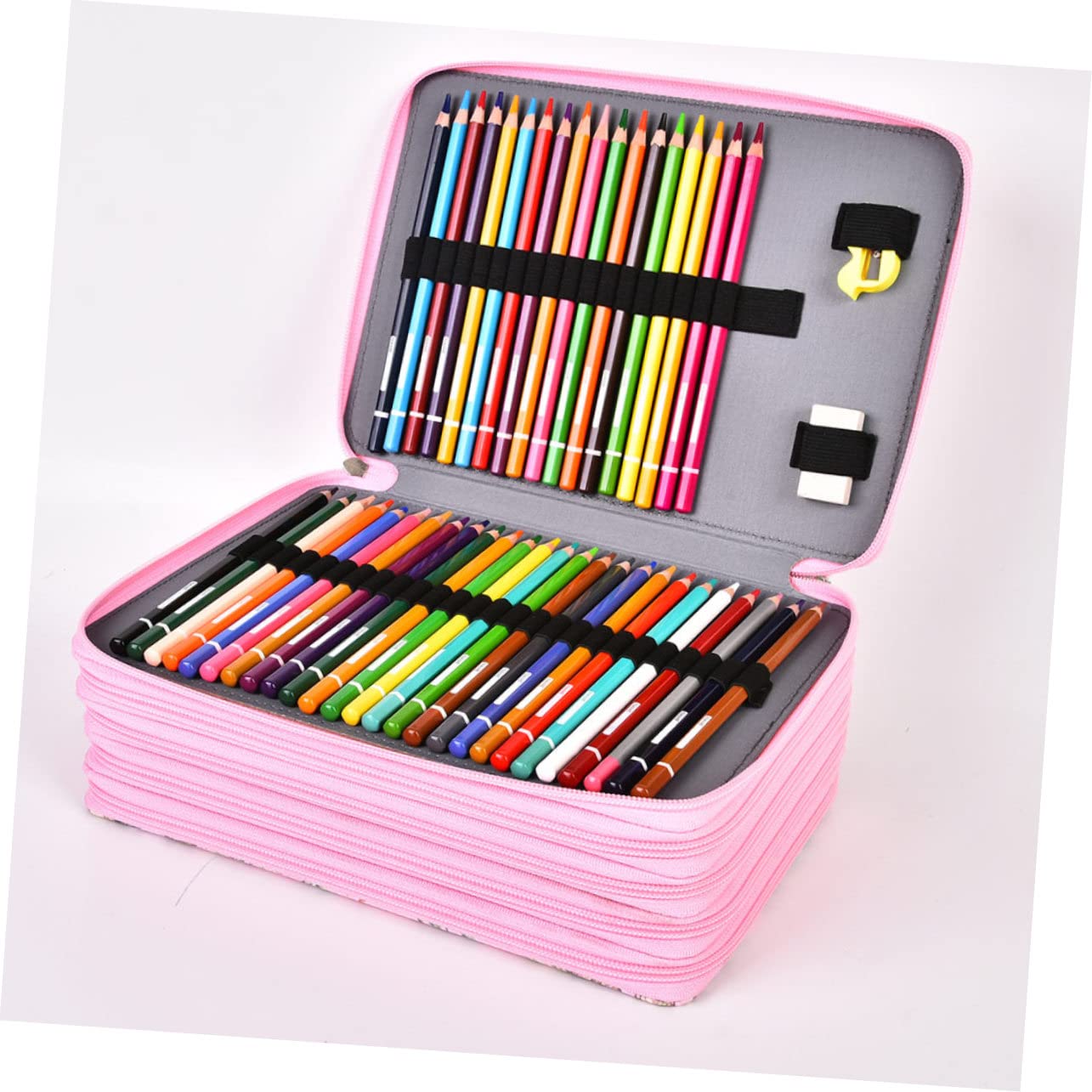 VILLCASE Astuccio Portapenne da Scomparti Manico Astuccio Portamatite per Cancelleria Design Cerniera Pratico e Resistente
