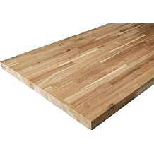 BingLTD- 4 ft x 25 in x 1.5 in Unfinished Acacia Solid Wood Butcher Block Countertop with Square Edge