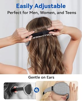 Blackout Eye Mask for Sleeping, 3D Weighted Sleep Mask for Airplane Travel