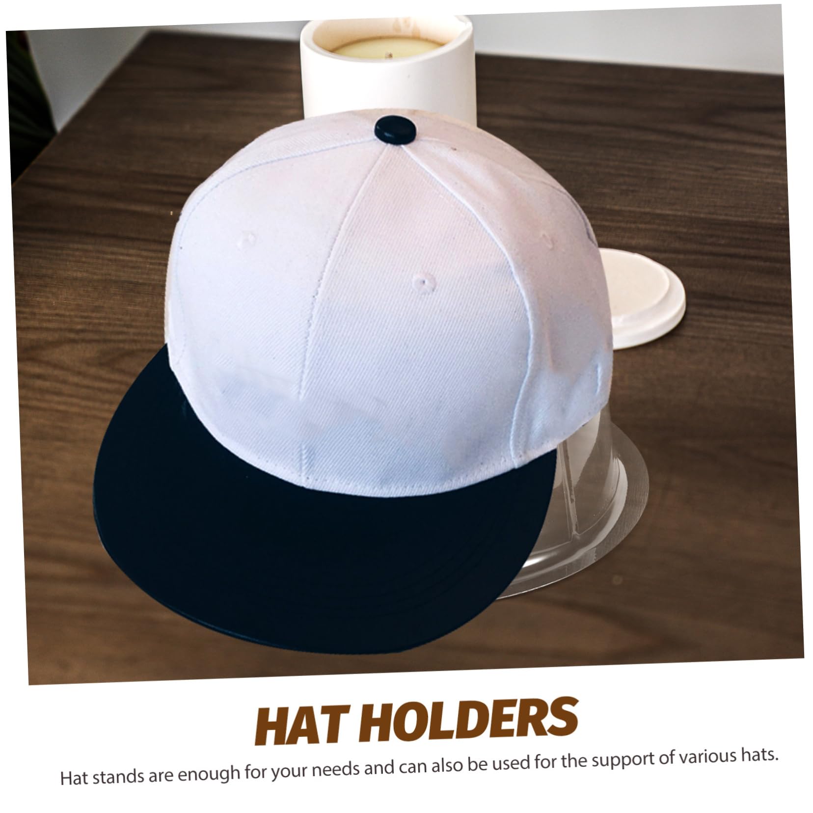 MAGICLULU Perchero para Gorras de Béisbol Transparente de Plástico 10piezas Inserción para Sombrero Visera 56-58Cm para Almacenamiento Fácil en Casa