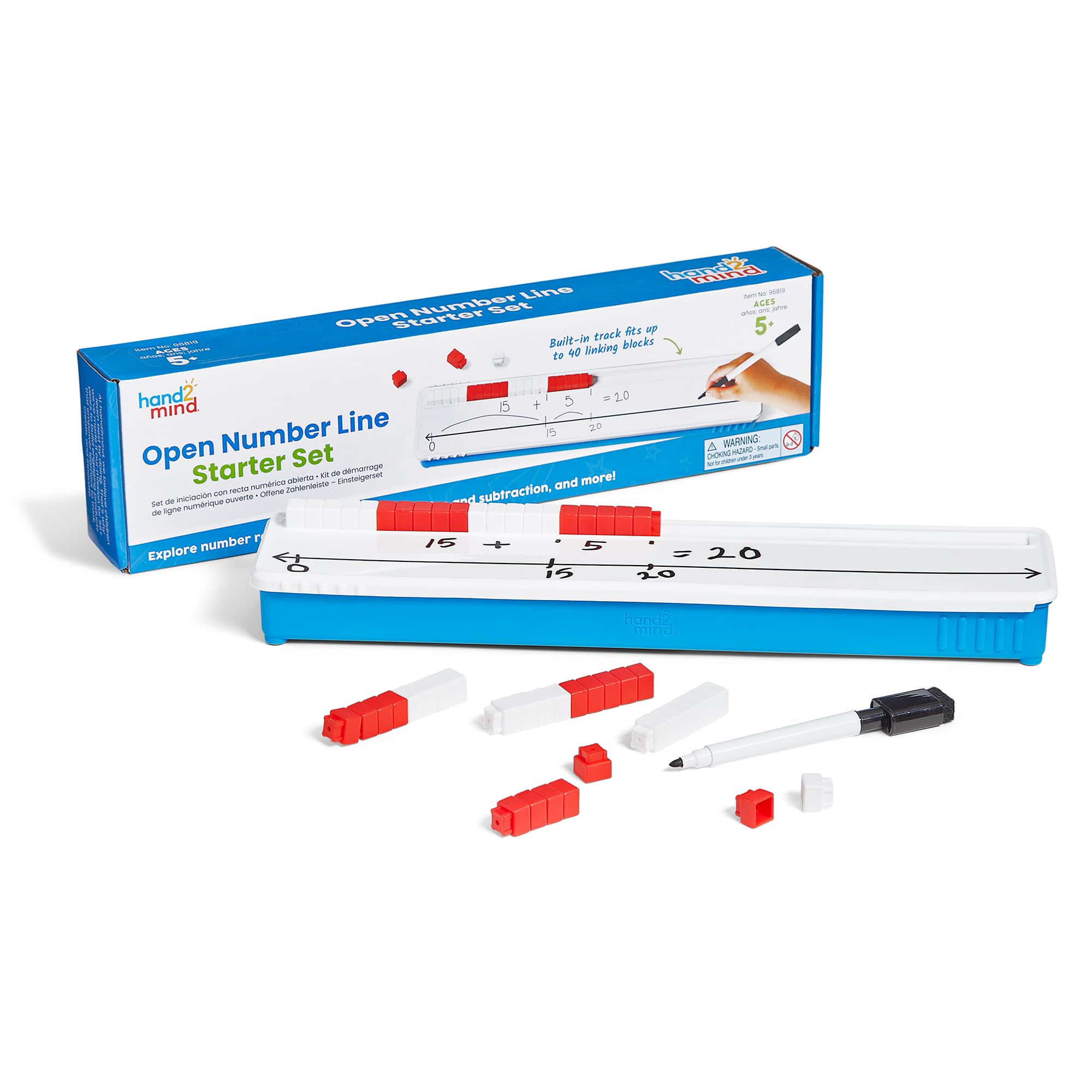 Learning Resources Open Number Line Starter Set, White Board Dry Erase Number Lines for Students, Teaching Addition and Subtraction, Educational Math Manipulatives, Classroom Supplies for KS1, Ages 5+
