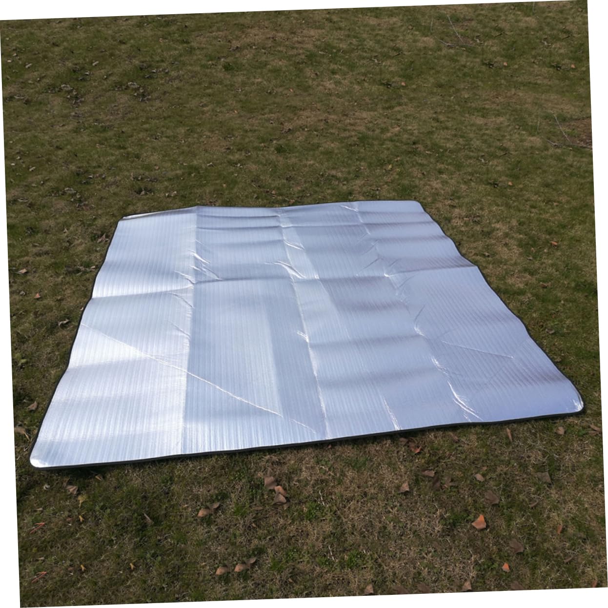 Esterilla de Camping 200x200 Cm 2,5 Mm Aluminio Portátil Aislante para Picnic y Actividades al Aire Libre con Bolsa Ligera y Cálida para Senderismo y Playa