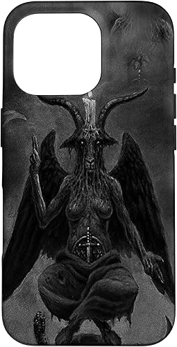 Miniatura 52 de iPhone 15 Pro Max Baphomet Occult Satanic Gothic Satan Goat Head 666 Tattoo Case
