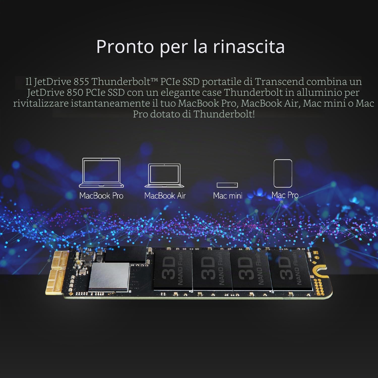 Transcend TS480GJDM855 JetDrive 855 SSD con Custodia 480 GB per MacBook Air 11" e 13", Metà 2013-2017, MacBook Pro Retina 13" e 15", Fine 2013-Metà 2015, 1600/1300 MB/s