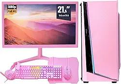 PC Gamer Rosa Completo Intel Core I7 3.4GHz 16GB DDR3 SSD 480GB Monitor 21,5" Kit Gamer - Escolha a placa de vídeo (ONBOARD)