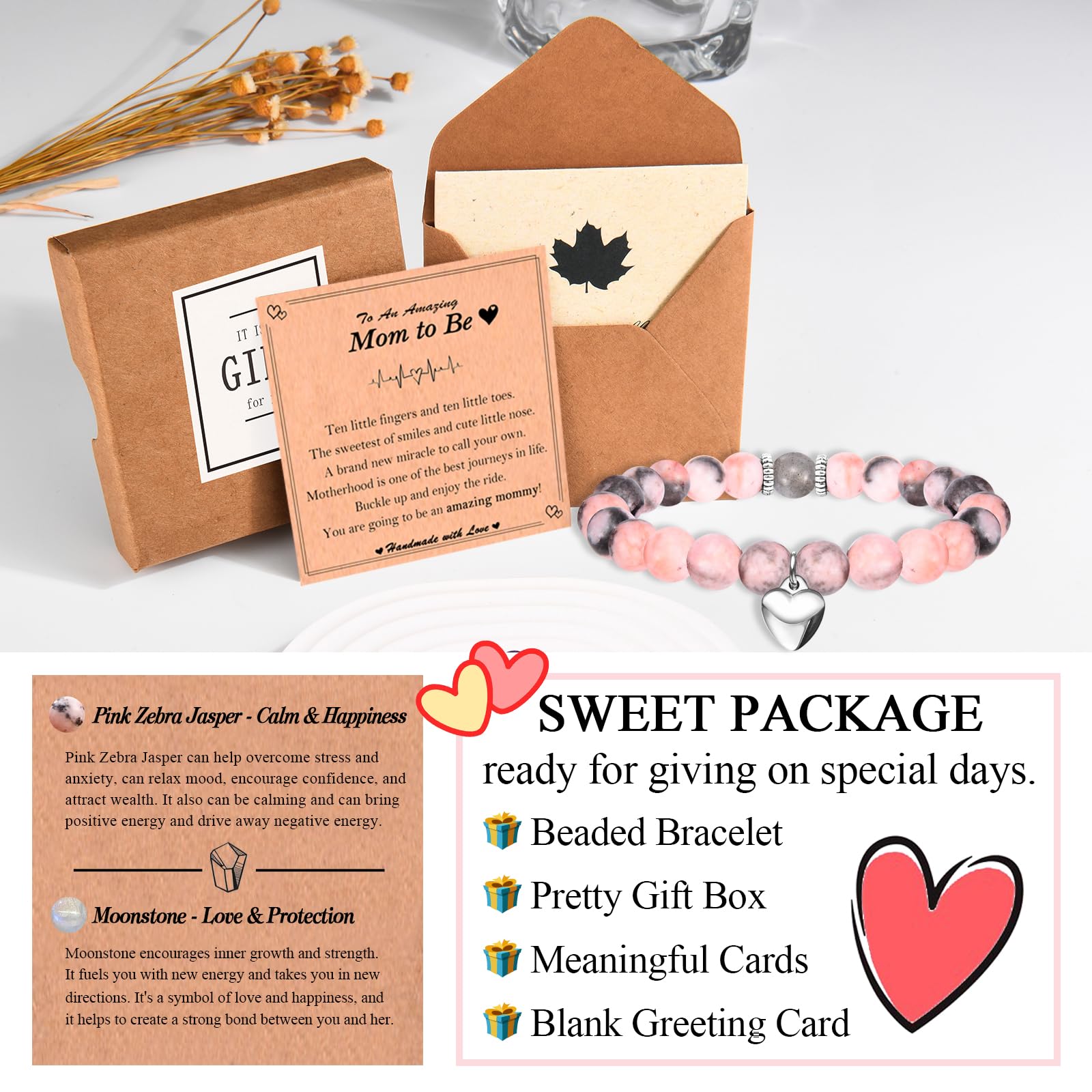 Gifts for Mom Wife Grandma New Mom to Be Bonus Mom Sister Dog Mom Aunt Stepmom Mother-in-Law Daughter Daughter-in-Law, Mothers Day Graduation Christmas Valentines Day Bracelet Gift for Women Her