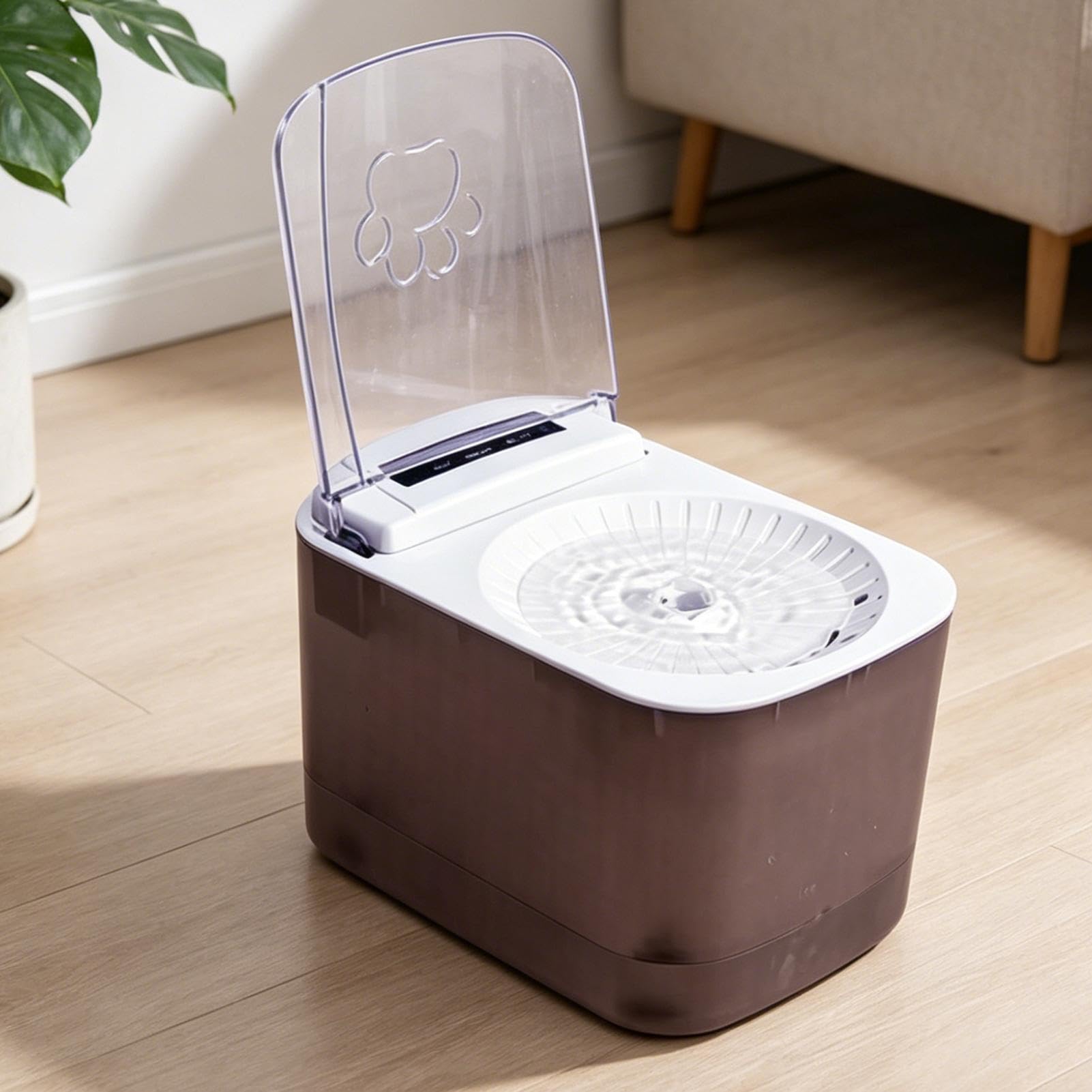 Fuente Agua para Gatos Dispensador de agua 3L | Fuente para perros con tapa con apertura automática mediante sensor Apartamento, área de juegos, cocina y hogar