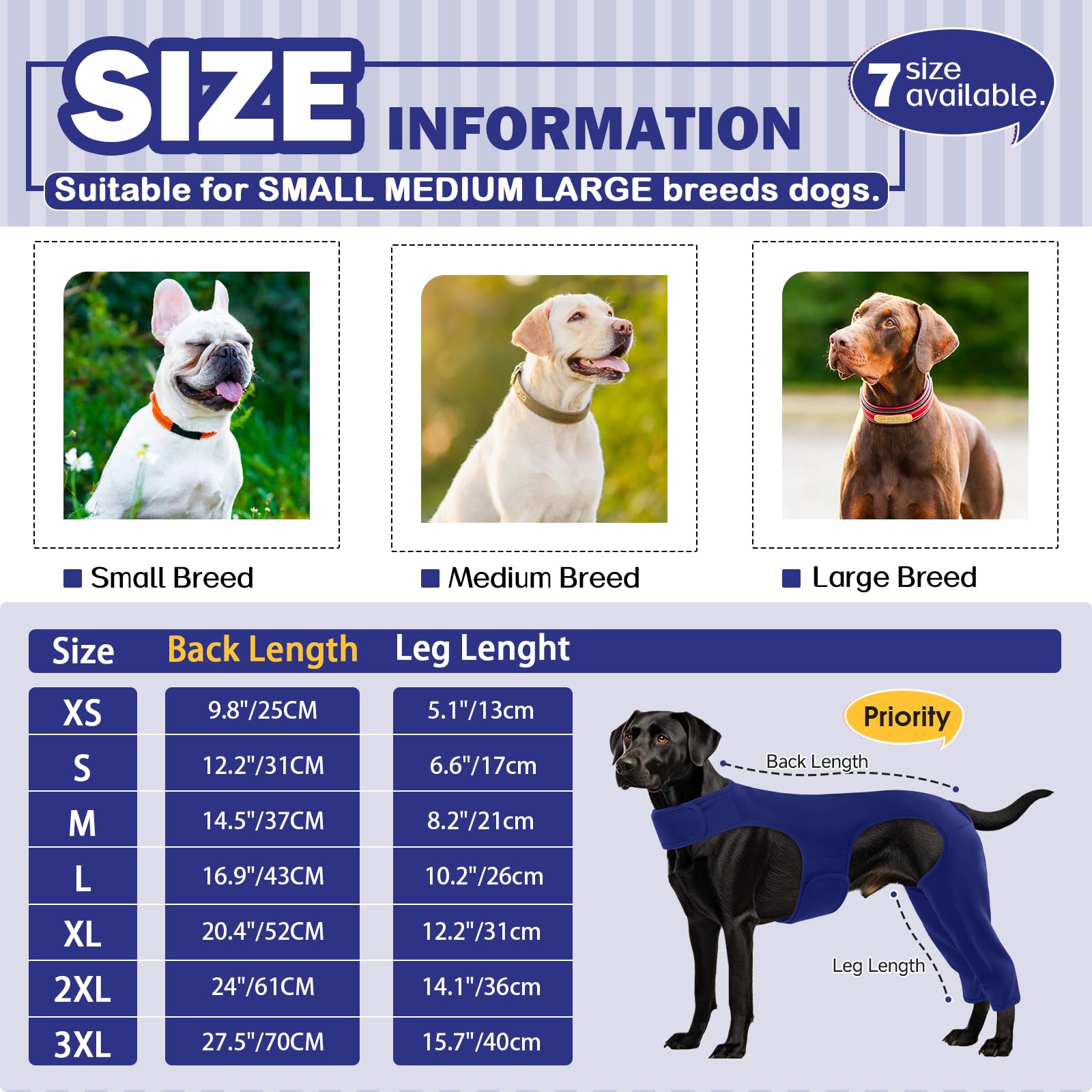 Hjyokuso Recovery Suit For Dogs - Leg Surgery Recovery Suit, Lick Sleeve To Prevent Licking Bite, Avoids Wound Infection - XL - Image 4