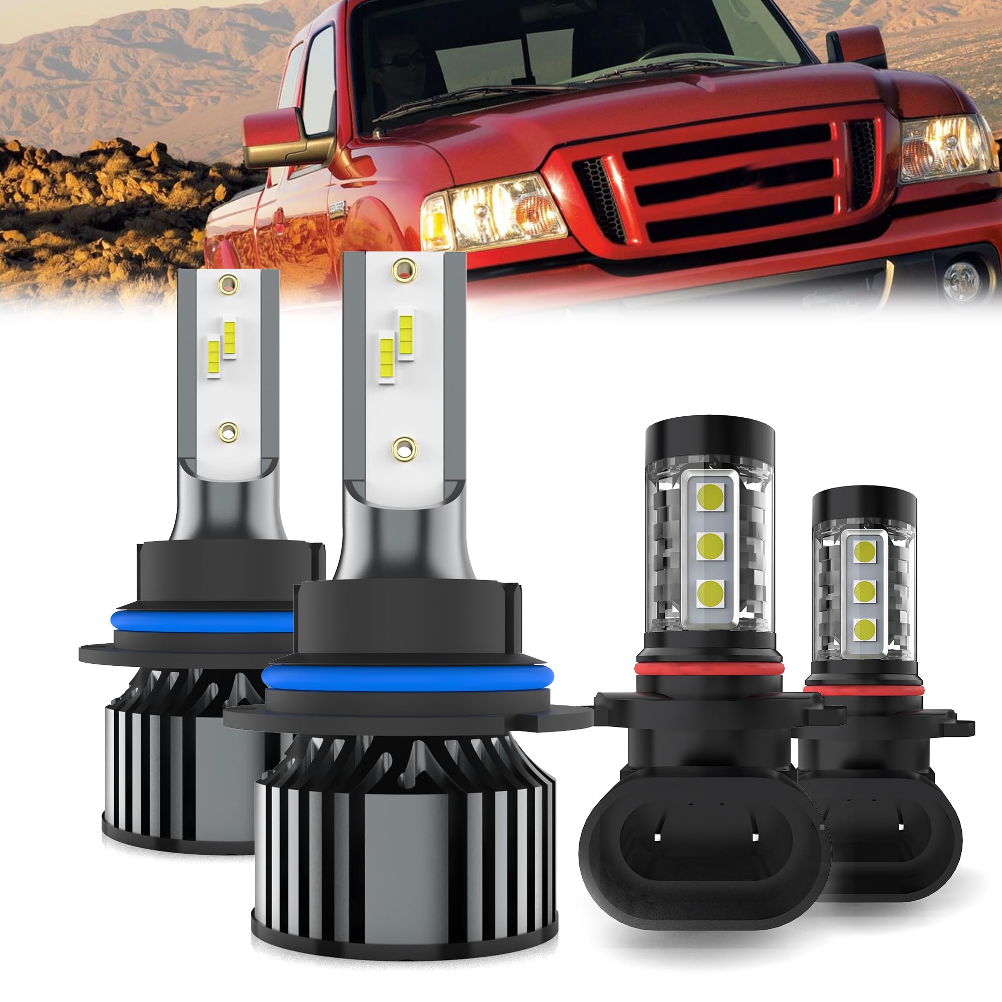 TTDBDAN Led Headlights Fit For Ford Ranger 2001-2011 Headlight