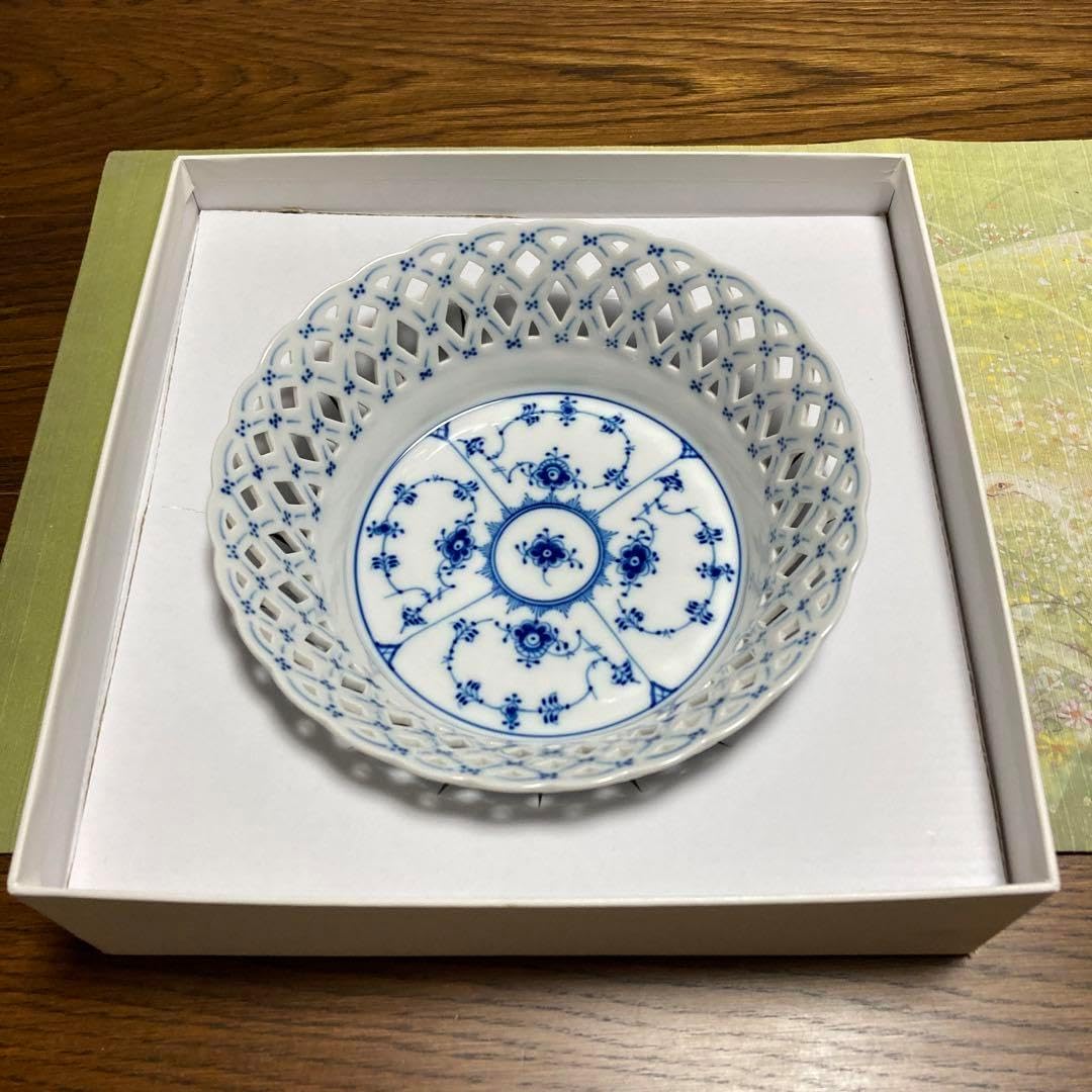 新品ロイヤルコペンハーゲン ブルーフラワーカーブ バスケット