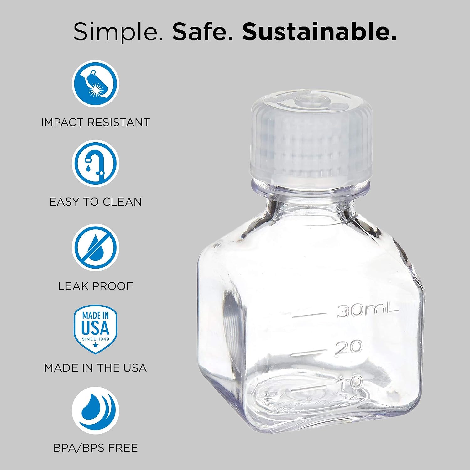 Nalgene Lexan Square Storage Bottle 30ml