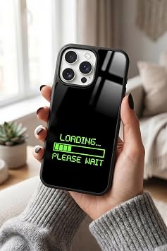 Apple iPhone 15 Pro Max ile Uyumlu Loading Ekran  Tasar ml  Glossy Premium Silikon K l f, Siyah