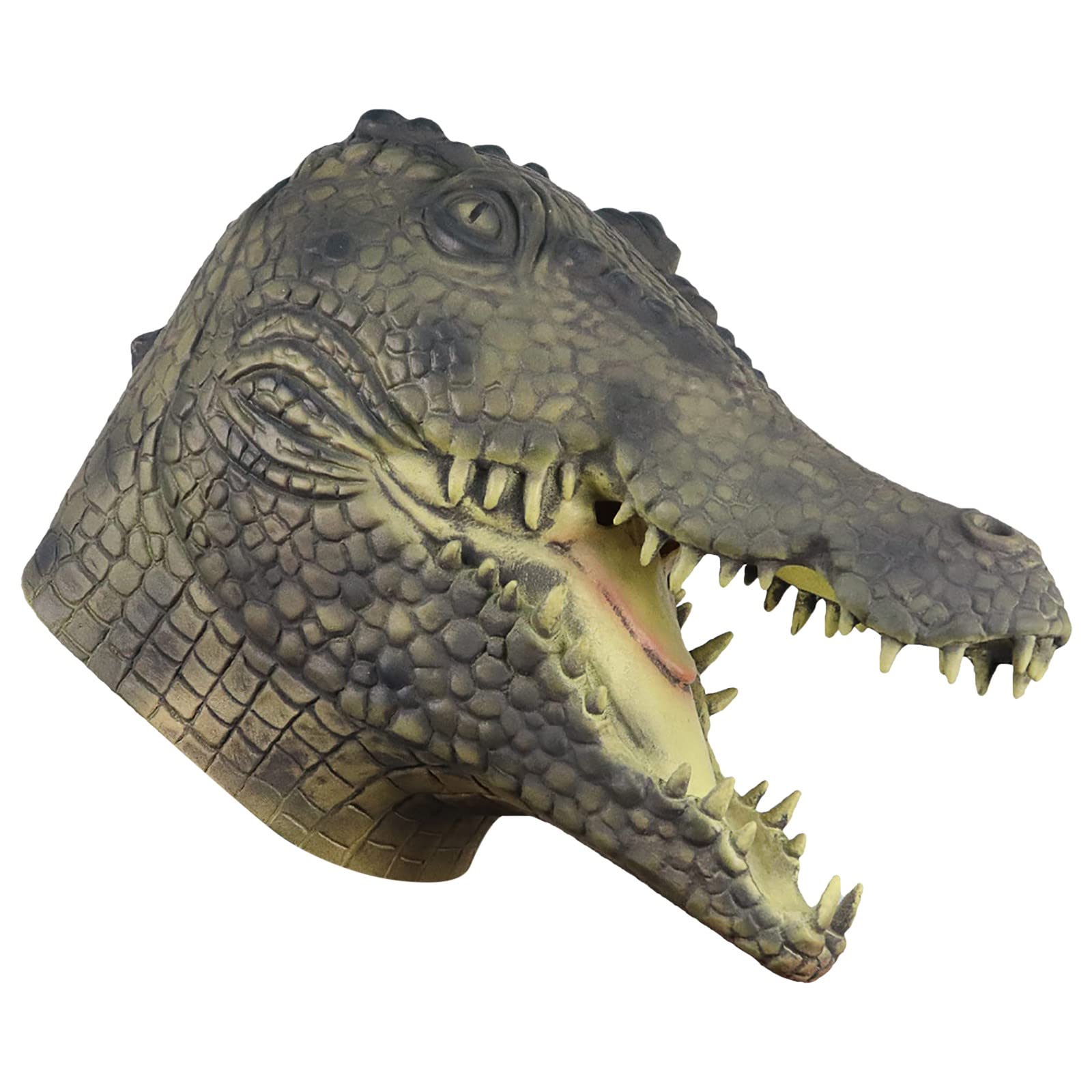 1 Pc Multicolor Crocodile Overhead Rubber Mask Durable & Lifelike Design, Perfect for Halloween, Costume Parties Masquerade Carnival Party Party Props for Adults