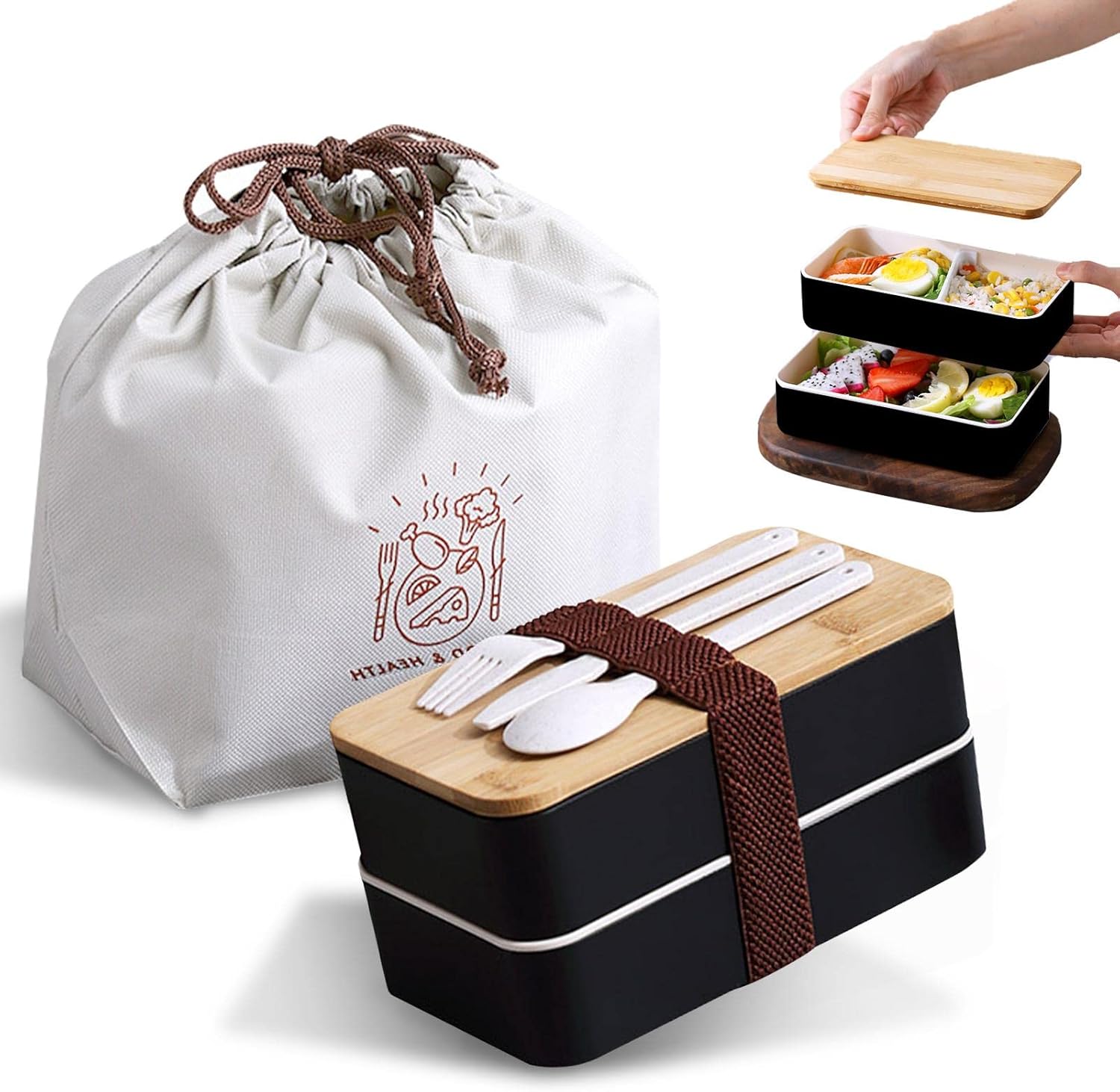 Japanese Bento Boxes MicrowaveSafe Bento Box Set 2Tier Japanese