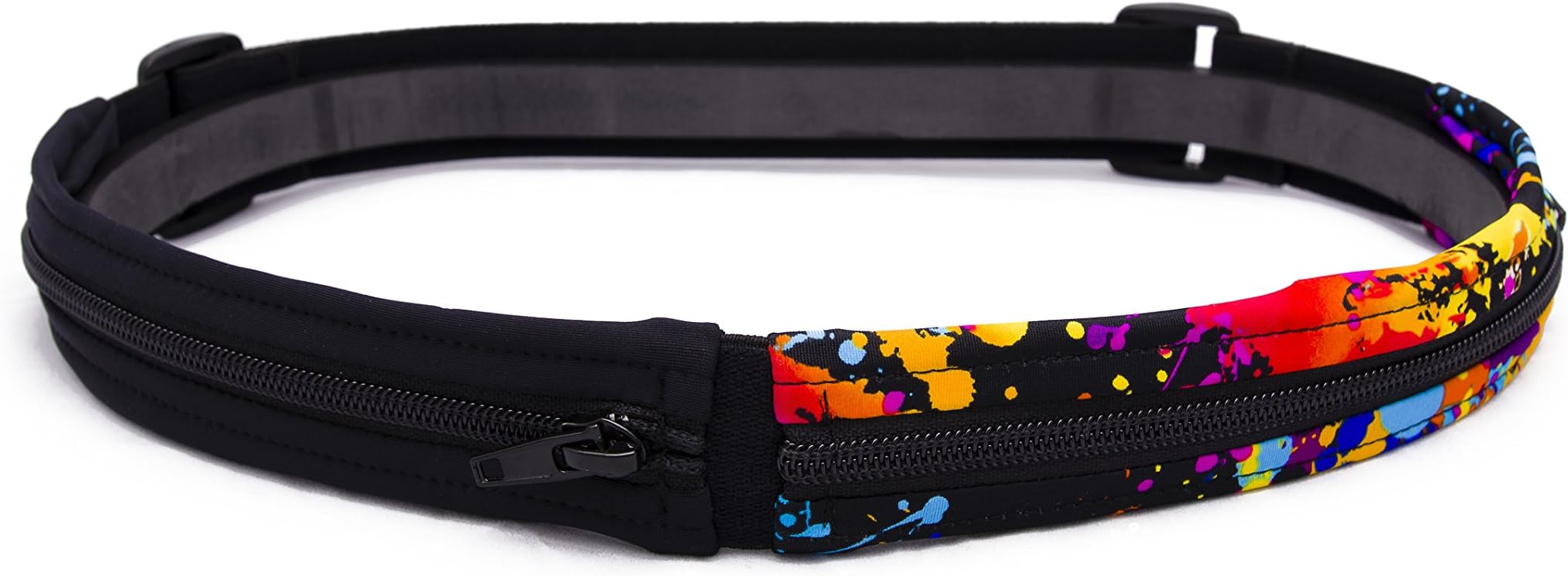 SPIbelt Glide: No-Bounce Running Belt That You Can Step Into - No Buckles - 2 Pockets - for Runners, Athletes and Adventurers