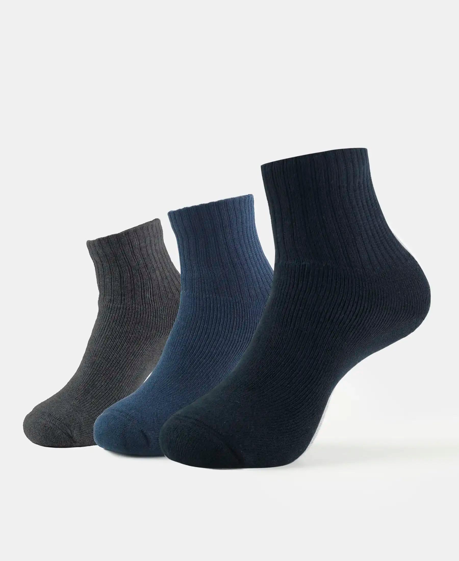 jockey 7036 Men's Compact Cotton Terry Ankle Length Socks With Stay Fresh Treatment-picture-29