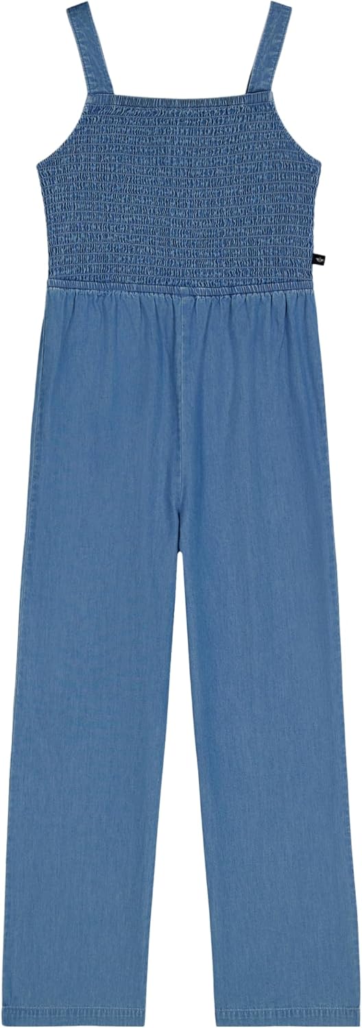 DOCKERS Girls' Jumpsuit, Sleeveless, Smocked, Wide Leg