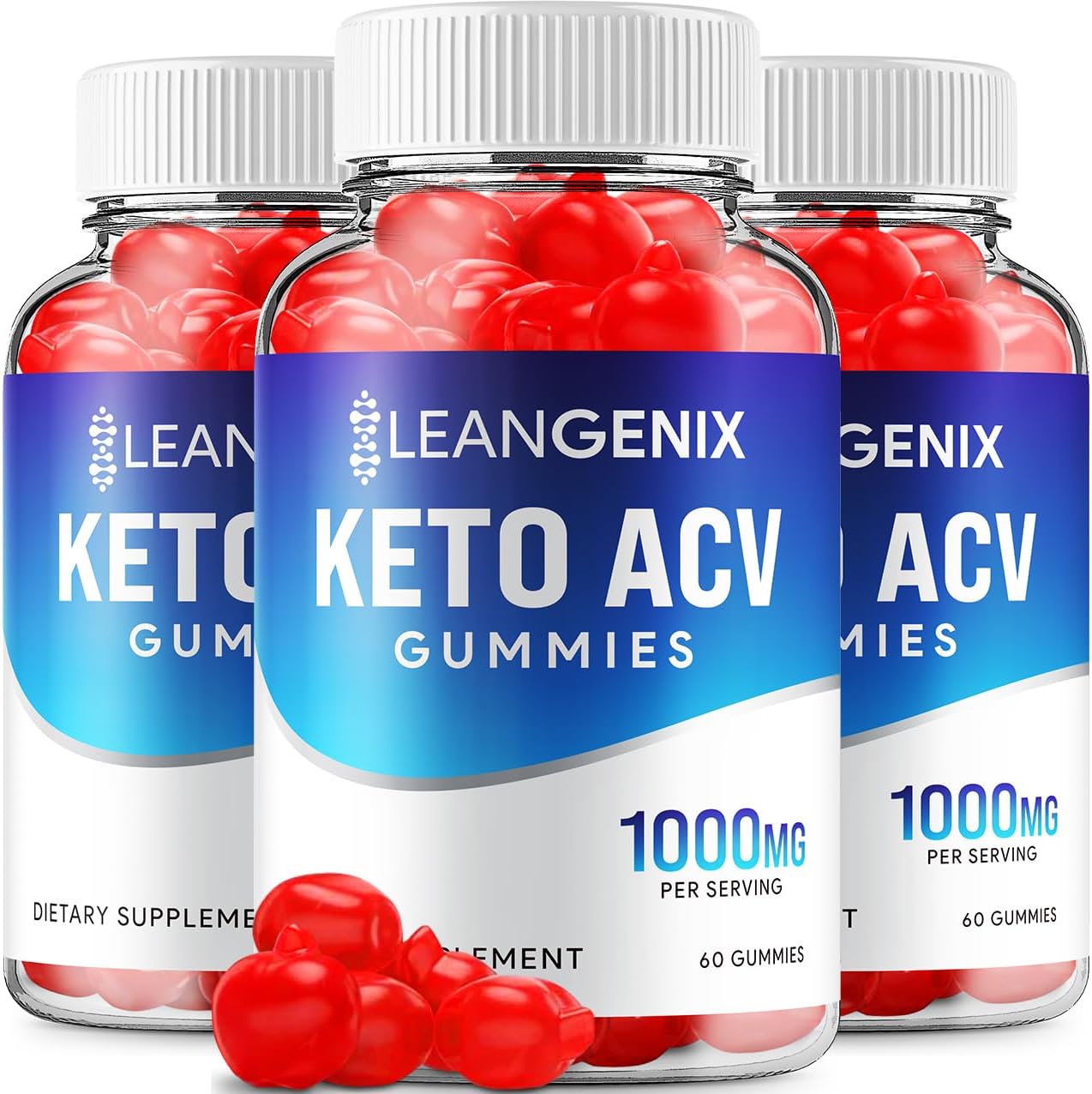 (3 Pack) LeanGenix Keto ACV Gummies - Advanced Formula LeanGenix Keto Plus ACV Weight Management Gummies Apple Cider Vinegar LeanGenix ACV Dietary Supplement Reviews Men Women (180 Gummies)