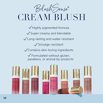 SeneGence BlushSense Cream Blush, Pouty Pink, 0.25 Oz, Blendable Hydrating Formula with SenePlex+ for Anti-Aging Benefits, Enriched with Vitamins B & E