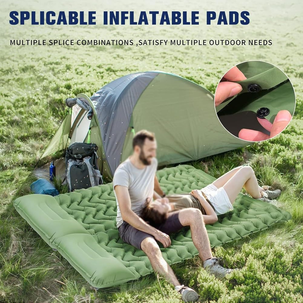 Materassino da Campeggio autogonfiabile - Cuscino Gonfiabile Ultraleggero e Facile da trasportare per Uso Esterno, Perfetto per Campeggio, Arrampicata e Vacanze in Tenda da Auto