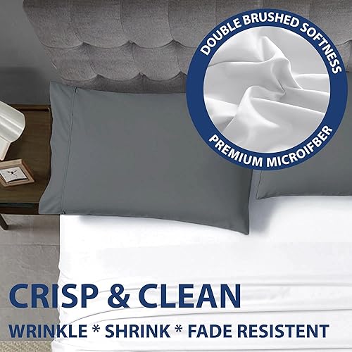 Miniatura 4 de Cathay Home Hospitality - Juego de fundas de almohada estándar de 2 piezas, colección Hotel, individual, individual XL, matrimonial, Queen,