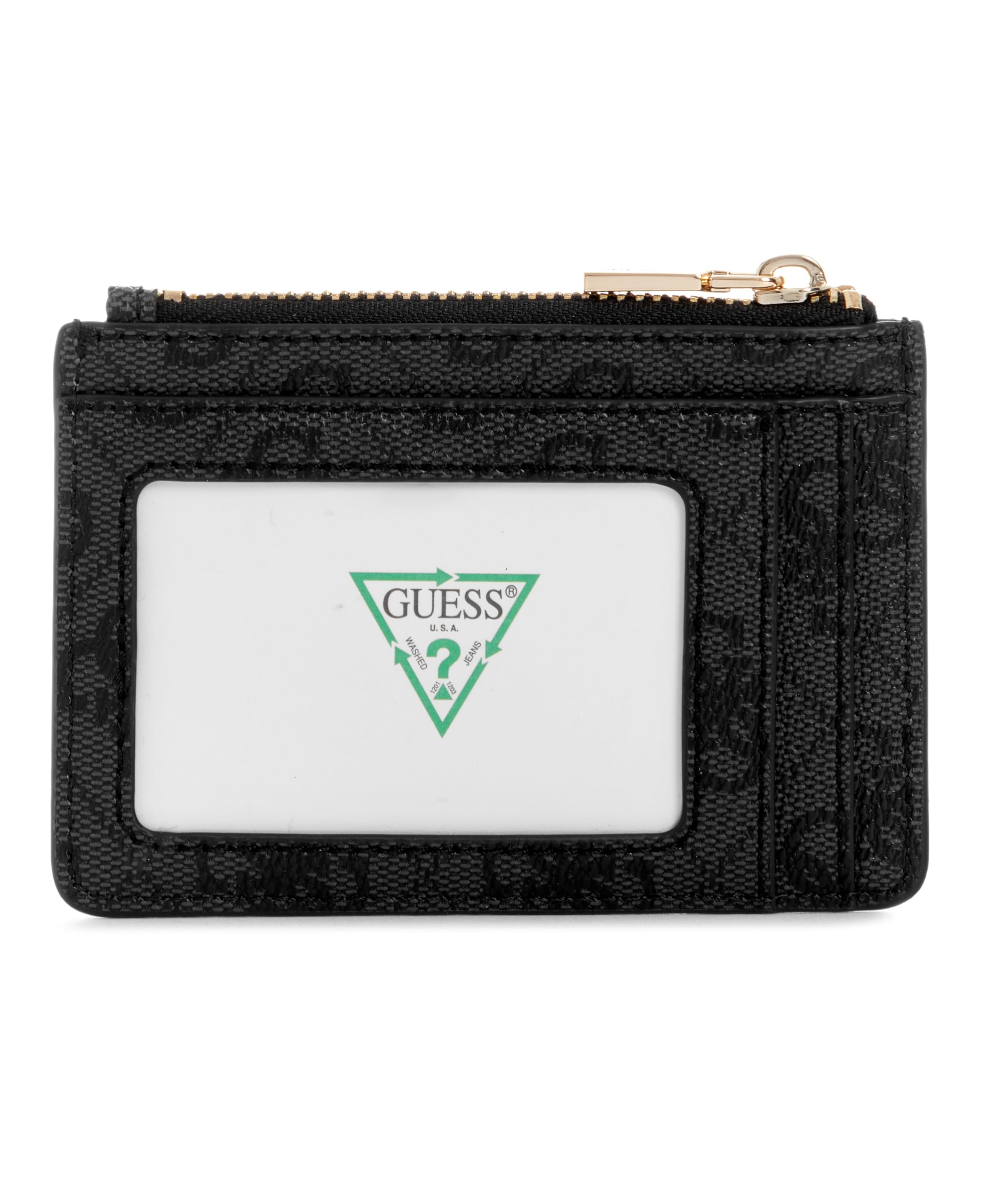 GUESS Kartenhalter Laurel II SLG Card Case Coal Logo dunkelgrau