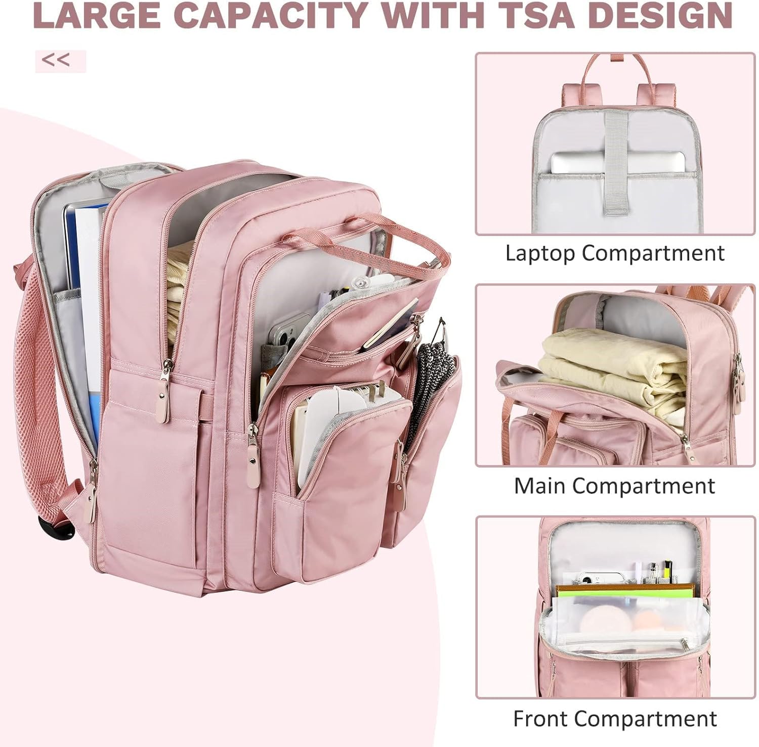 Mancro Laptop Backpack 15.6 inch & 17.3 inch 2 Set, Large Travel Laptop Backpack with Laptop Compartment