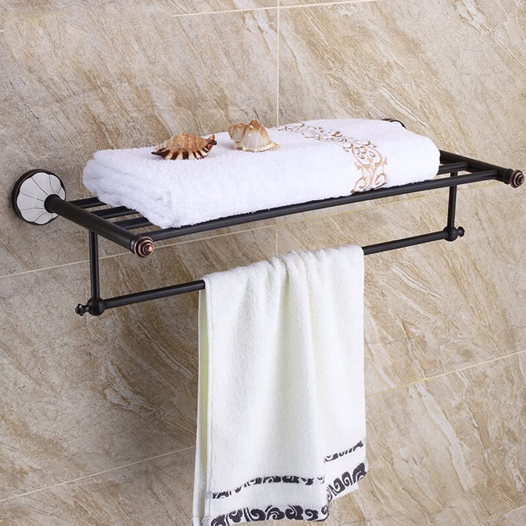 Toallero de baño de cobre antiguo americano y colgante negro de hardware