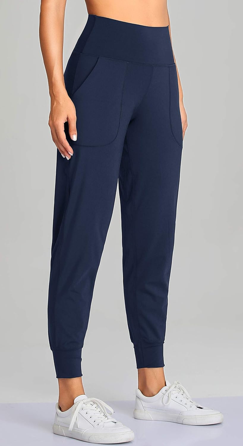 Oalka Women's Joggers High Waist Yoga Pockets Sweatpants Sport Workout Pants - Image 2