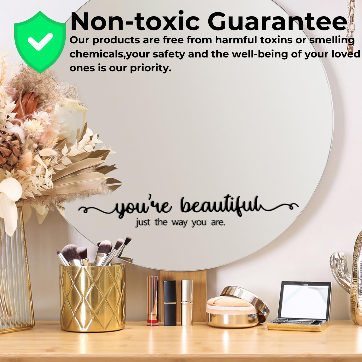 Adesivi Per Specchietto 'You Are Beautiful' - 6 Fogli Impermeabili Per Auto E Bagno - Foto 7