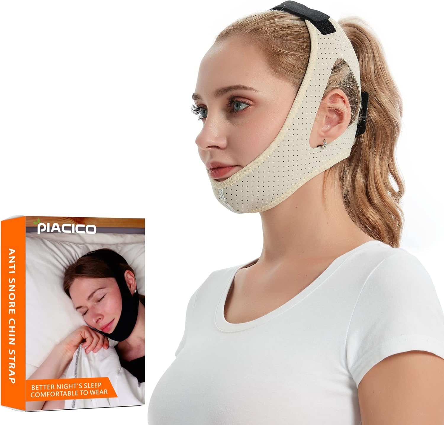 Chin Strap for Cpap Users, Anti Snoring Sleep Aid Solution for Men and