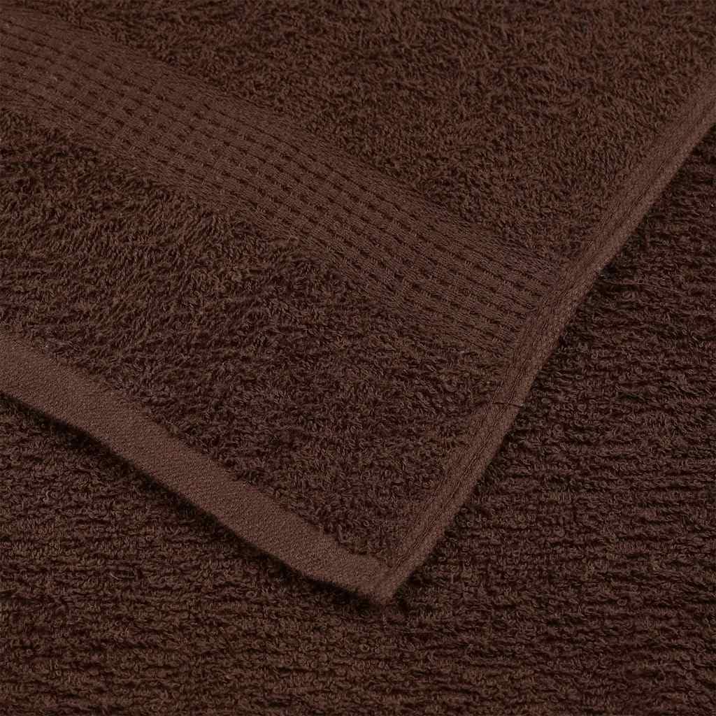 Frog Lot de 2 gants de toilette en 100 % coton filé à l'anneau, marron, 30 x 30 cm, 360 g/m², pour séchage et serviette d'invité