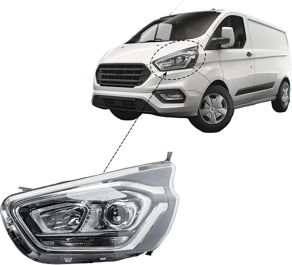 LONGLING Front Left Headlight with Projector and Engine for Ford Transit Tourneo Custom V362 2020-2023 - 3