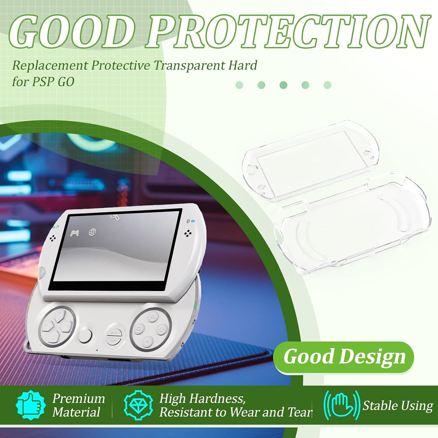 Transparent Hard Shell Case Cover for Sony PSP GO Protective Hard Clear Case Accessories Parts