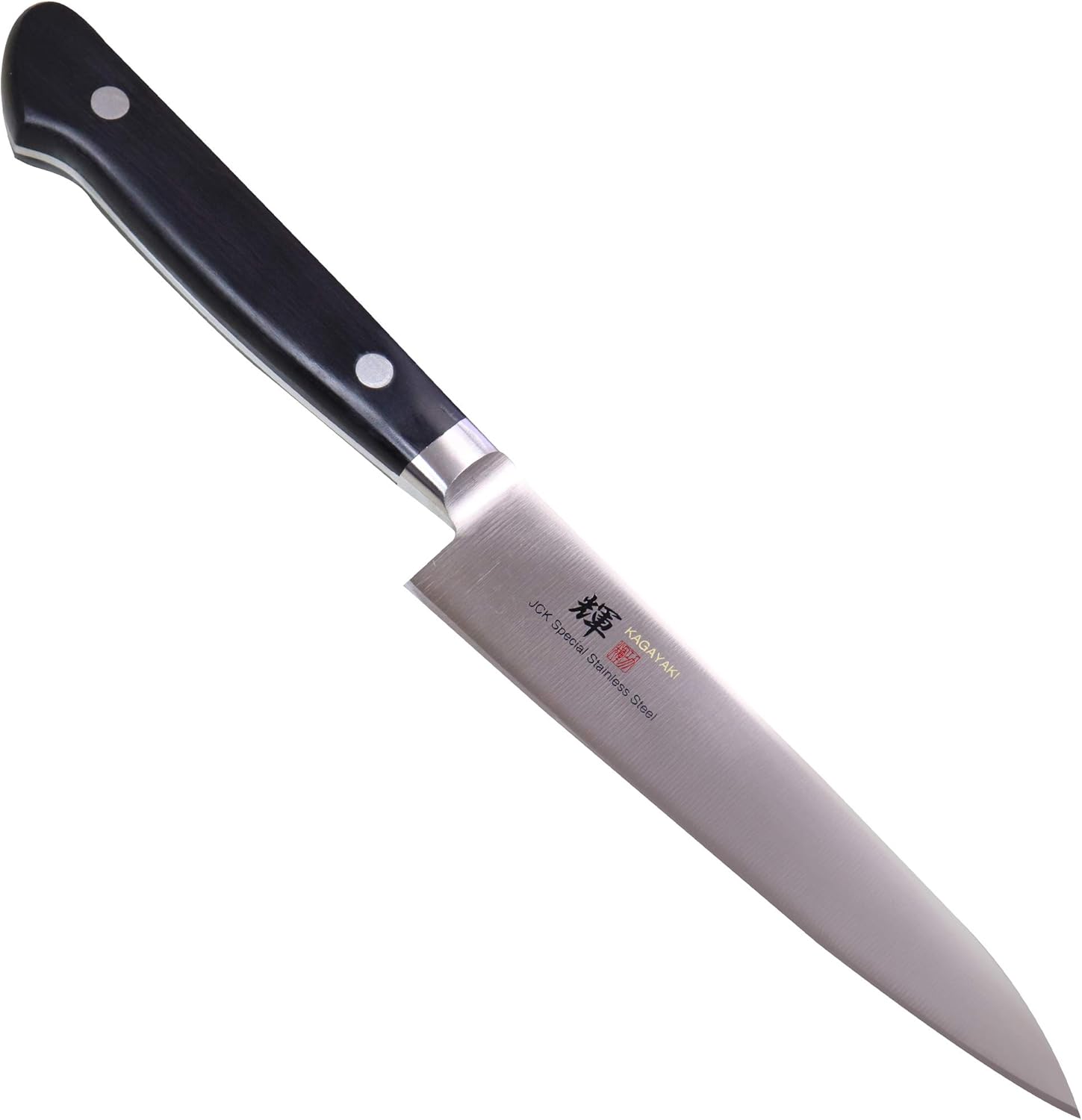 Kagayaki Japanese Chef’s Knife, KG-1ES Professional Petty Knife, VG-1 High Carbon Japanese Stainless Steel Pro Kitchen Knife with Ergonomic Pakka Wood Handle, 4.7 inch