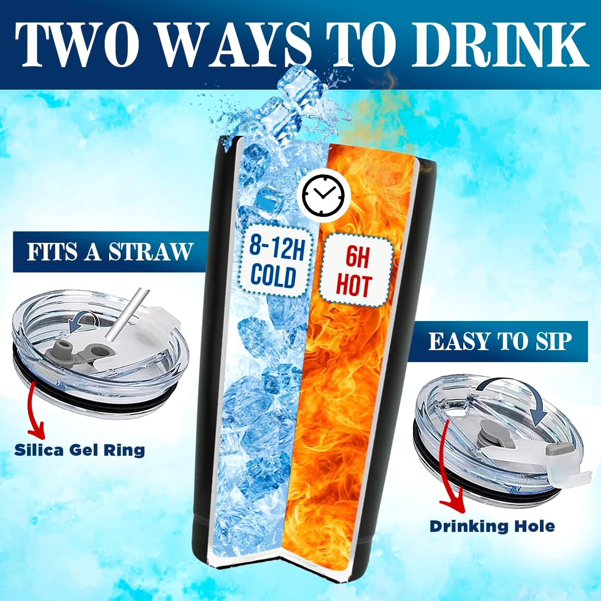 wowcugi Elephant Tumbler 20oz Mandala Style Coffee Travel Mug Stainless Steel Insulated Tumblers Gift for Women, Girls, Mothers Day, Birthday, Christmas - Image 4