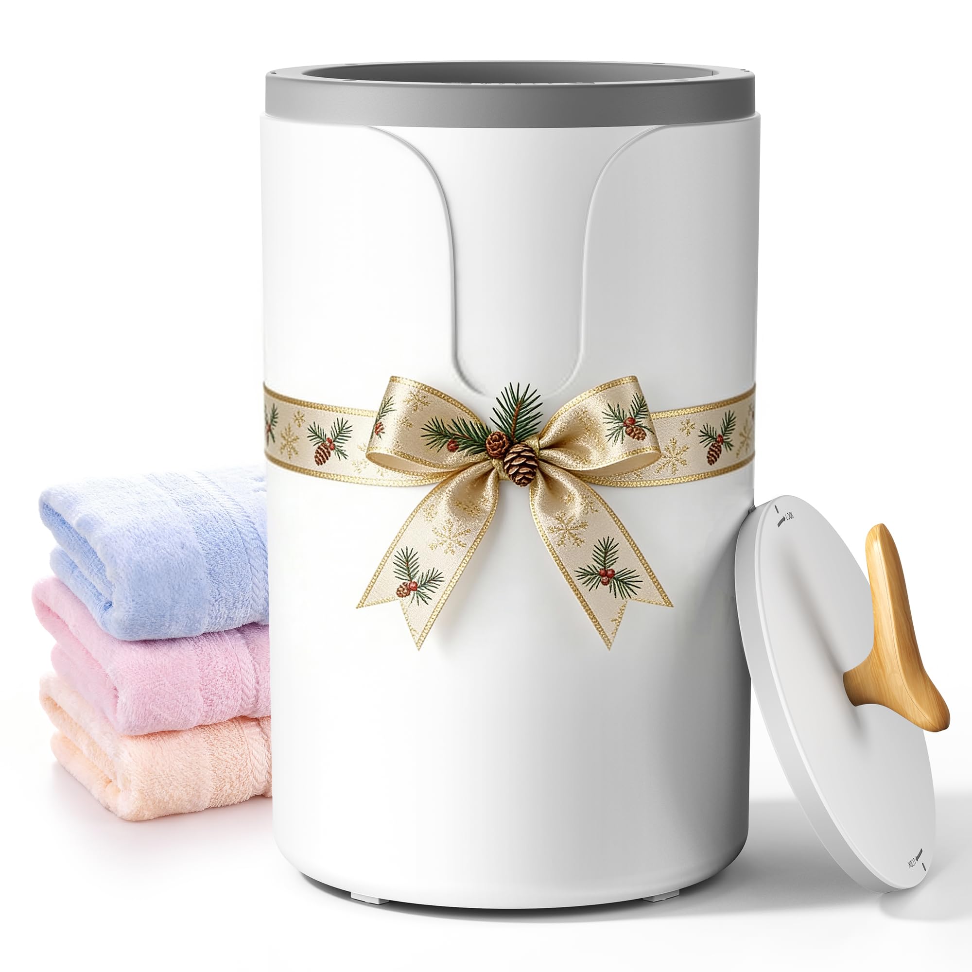 20L Towel Warmer for Bathroom, Large Towel Warmers, Auto Shut Off with 30/60/90 Mins Timer, Towel Warmer Bucket Fits Up to Two 40"X70" Oversized Towels, Bathrobes, Blankets, Gift for Family