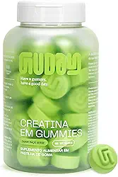 Guday Creatina Monoidratada em Gummies 60 Gomas Sabor Maçã Verde – Suplementação Prática e Refrescante para Sua Rotina de Treinos