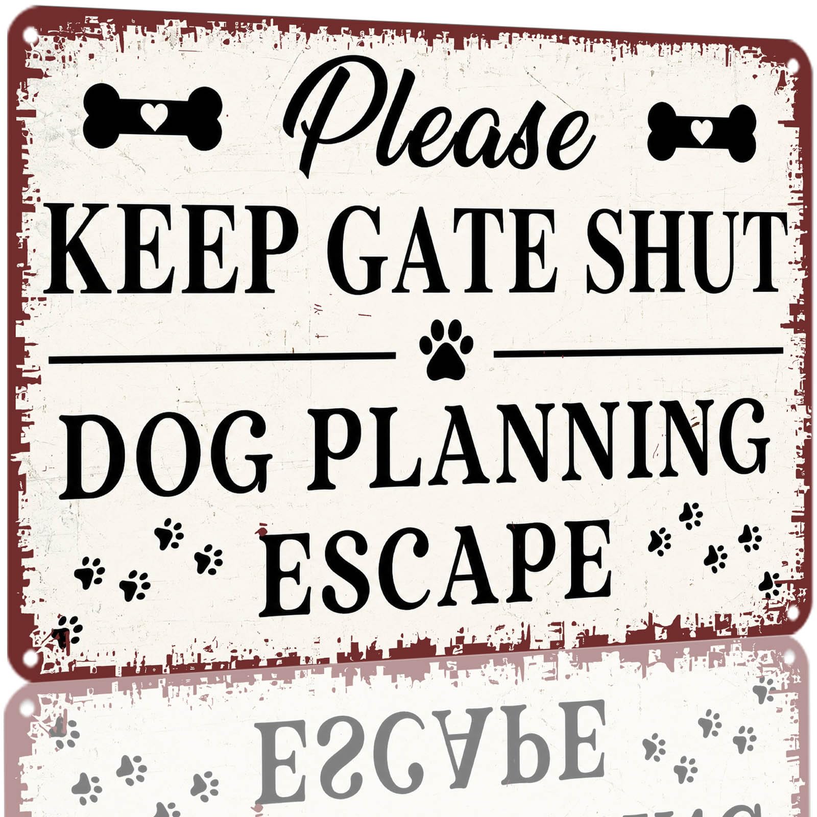 Kwqdozf As Pic Please Keep Gate Shut Dog Planning Escape Sign 8X12 Inch Aluminum Metal Tin