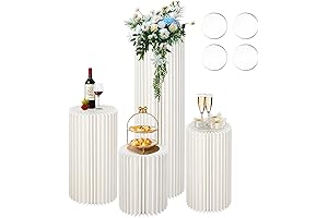 4Pcs Foldable Pillar Stands for Party with Acrylic Disc