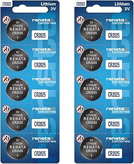 Renata CR2025 Batteries - 3V Lithium Coin Cell 2025 Battery (10 Count)