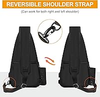 Vista 19 de BAIGIO Tactical EDC Sling Bag Militar Una Correa Hombro Mochila Molle Range Bolsas Paquete de Pecho, #01-verde militar, Pequeño, Bolso táctico