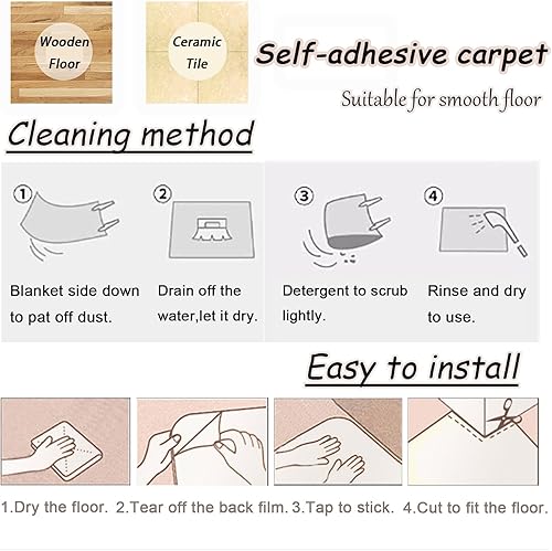 Miniatura 7 de 20 piezas de azulejos autoadhesivos, azulejos para alfombras residenciales y comerciales, fáciles de instalar, insonorizadas de 12 x 12 pulgadas