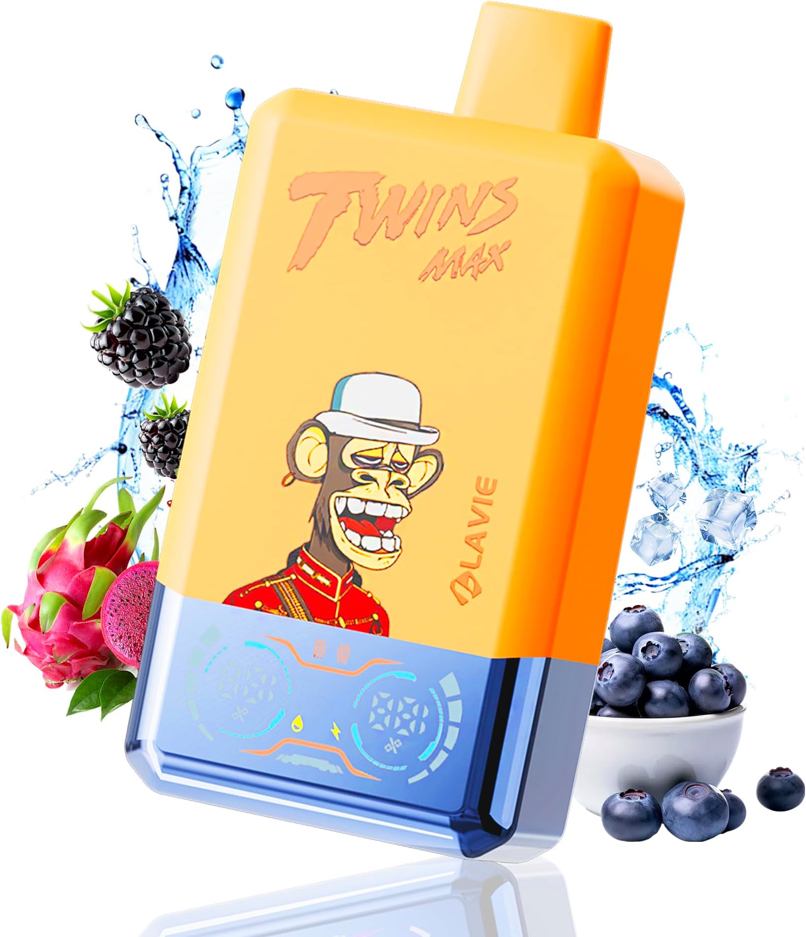 LAVIE Electronic Cigarette, Disposable 50,000 Suction, Double Flavor, Vape Shisha, Portable, Vape Engine, Body, Water Steam Cigarette, Smoking Goods, No Smoking Pipe, Type-C 650 mAh Large Capacity