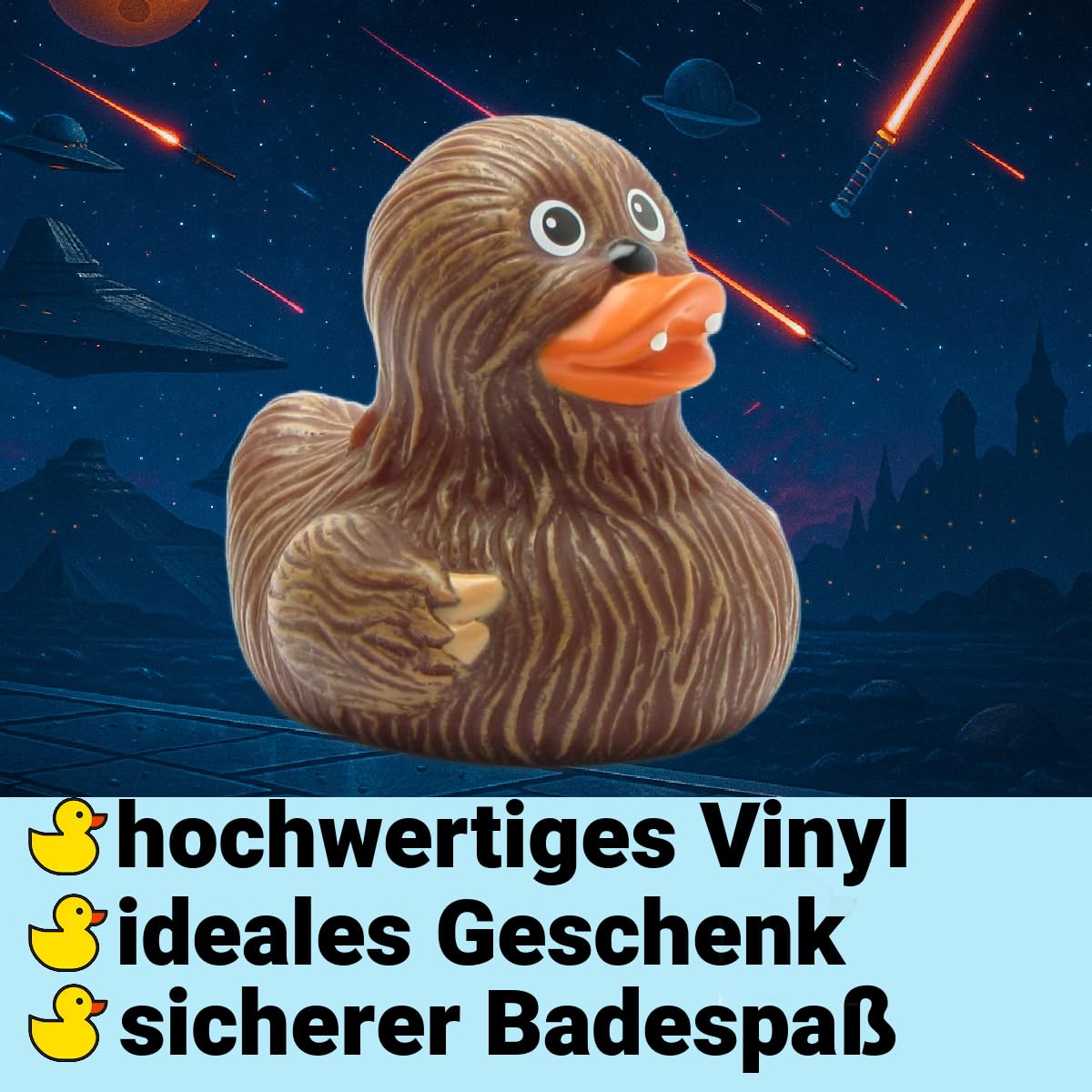 Canard Vinyle Chasse Canard De Bain Chasseur Duckshop - Avec Fusil, Cor Et Porte-clés, 8cm, Vinyle, Idée Cadeau Humour Canard Bain Humour