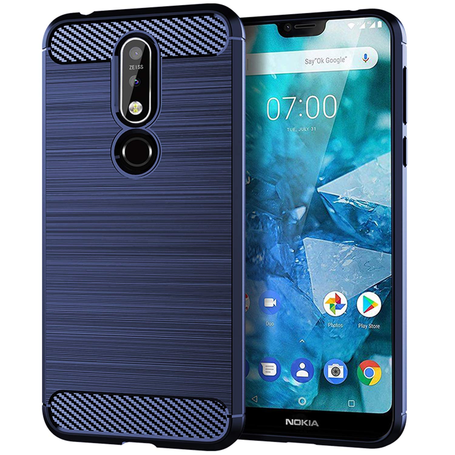 NOKIA 7.1 case, Soft Feeling Full Protective Anti-Scratch&Fingerprint + Scratch Resistant Fit Mobile Phone Case Cover for NOKIA 7.1