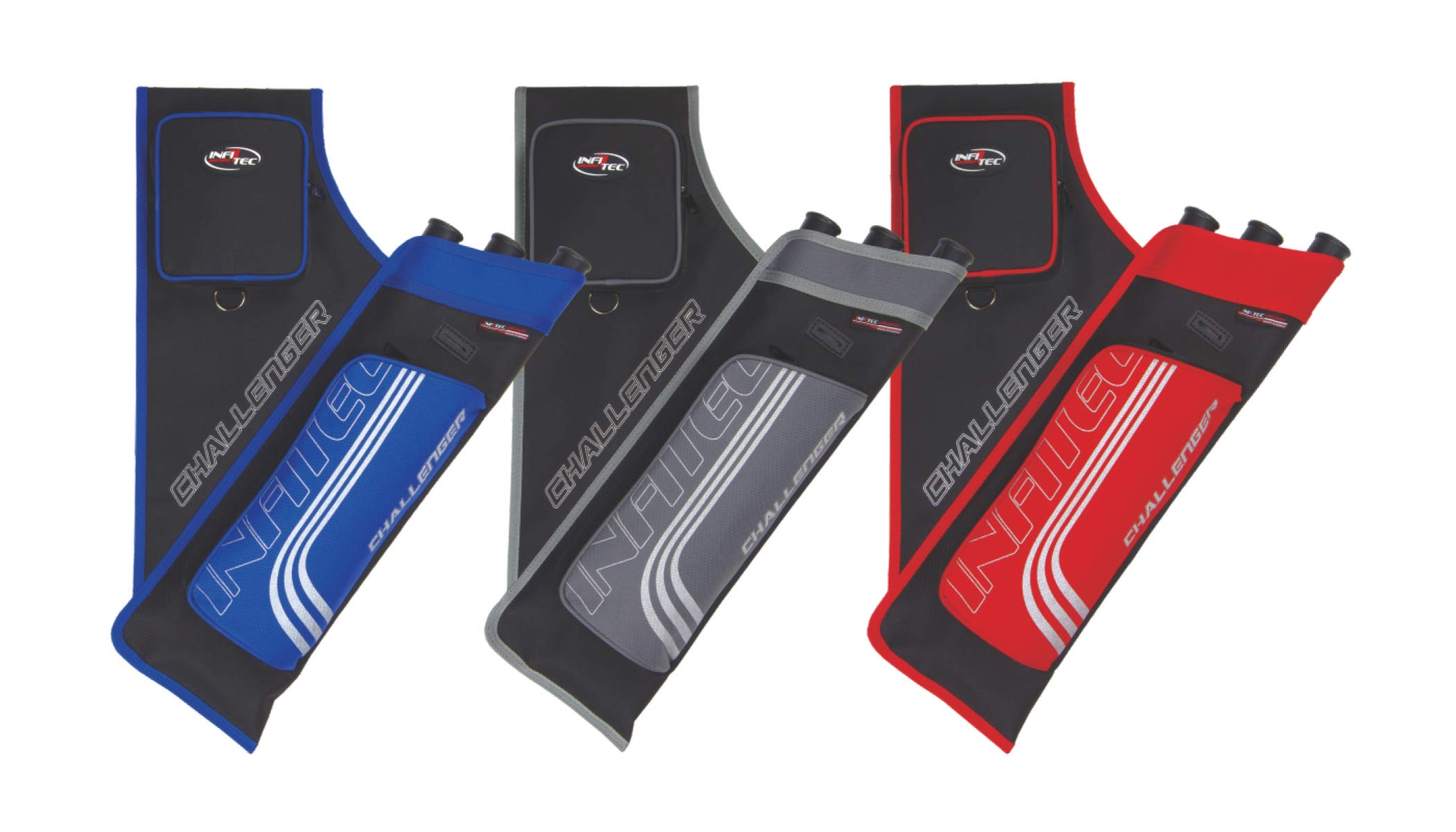 Cartel/Infitec Challenger Olympic Target Style 3 Tubes Quiver (Right Hand Only) (Red)