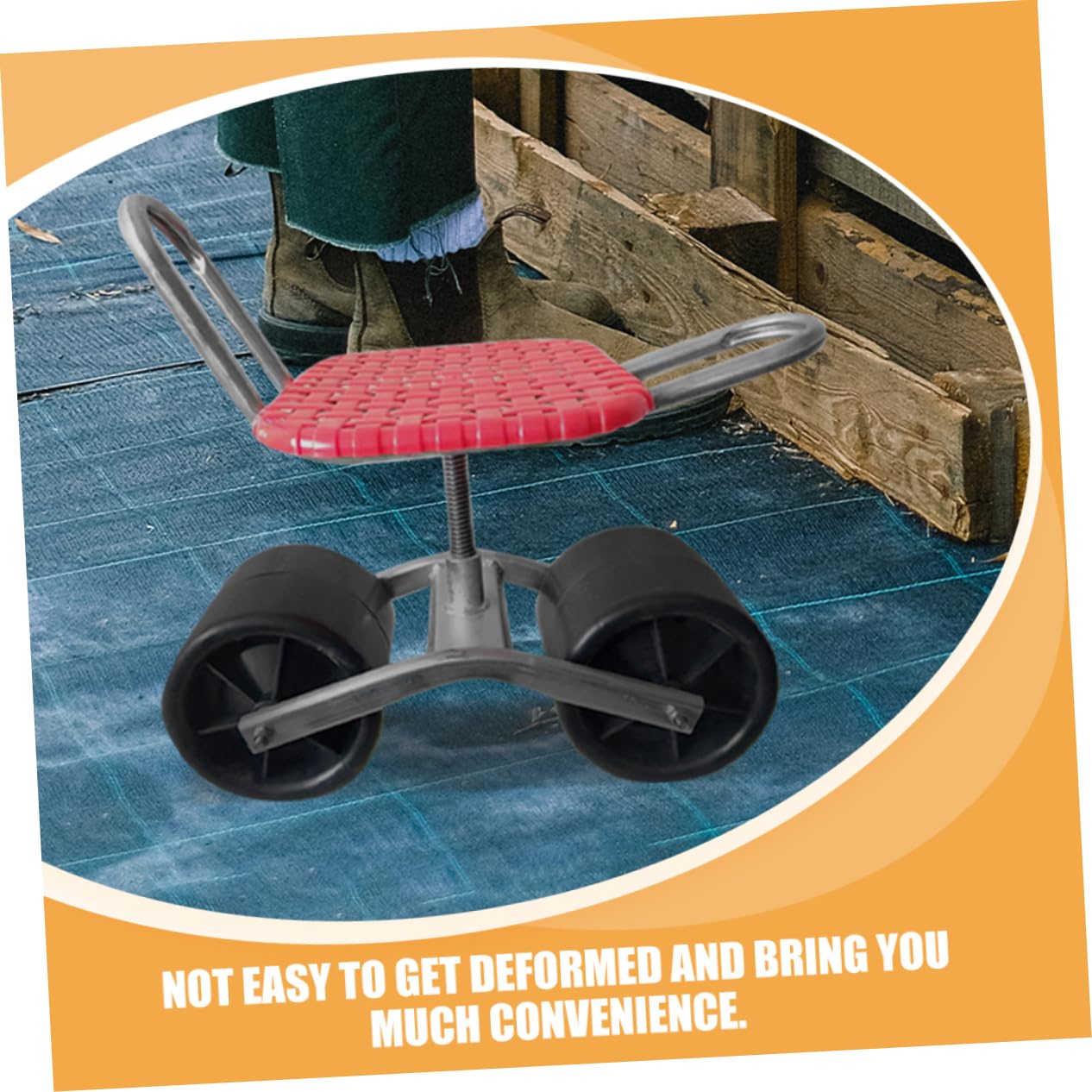 BESPORTBLE 2pcs Rolling Garden Stool Wheels Portable Gardening Seat for Outdoor Activities for Camping Fishing and Gardening Tasks Wheels