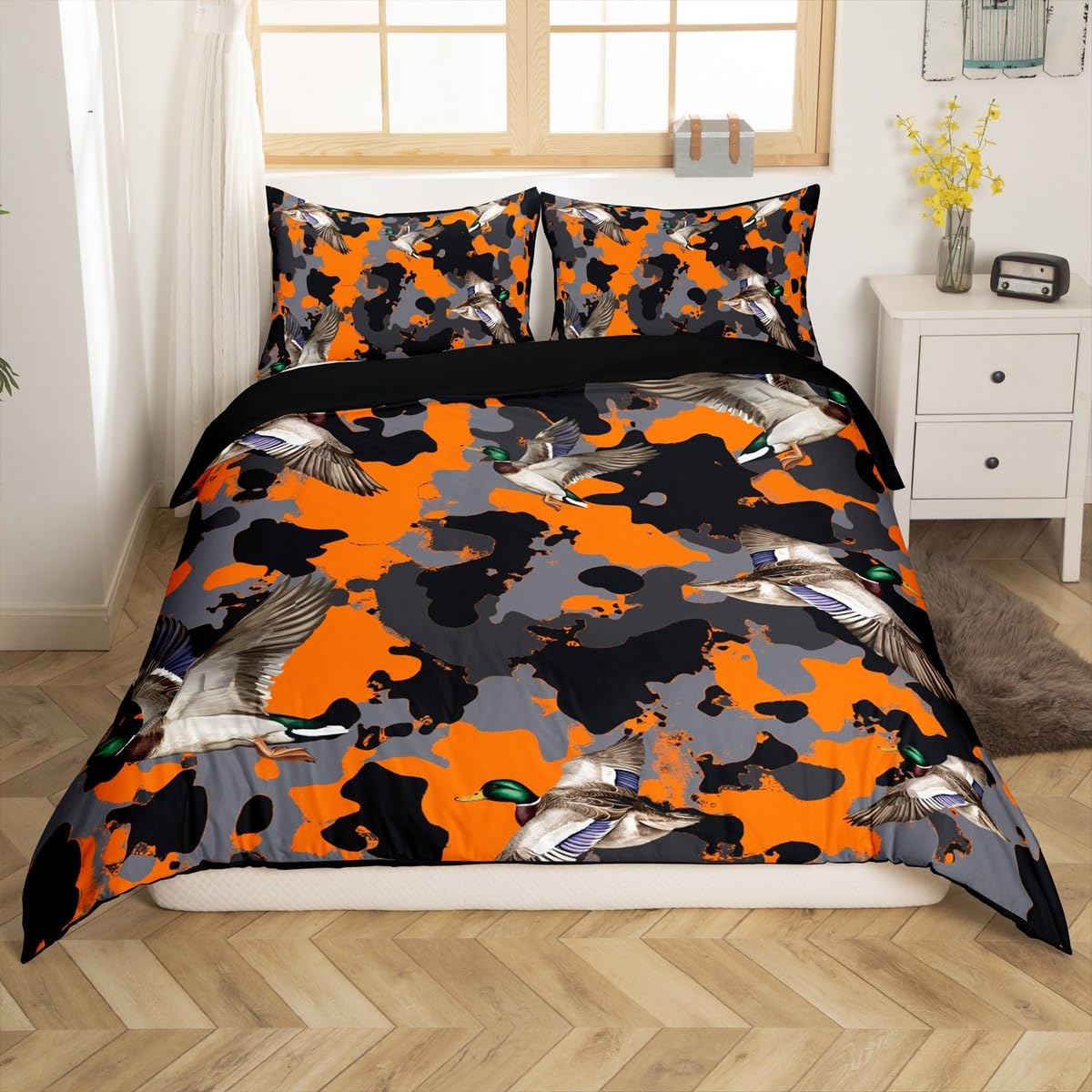 Toile De Remplacement Pour Lit Bébé Pliant Vintage - Orange Et Camouflage - Neuf