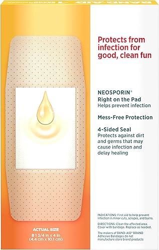 Miniatura 4 de Band-Aid Vendajes adhesivos de marca, más antibióticos, extra grandes, 8 unidades, tamaño único